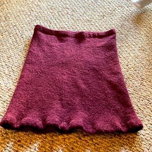 J. Jill Burgundy Merino Wool Stretch Skirt
